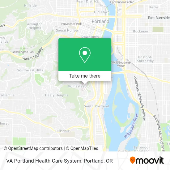 VA Portland Health Care System map