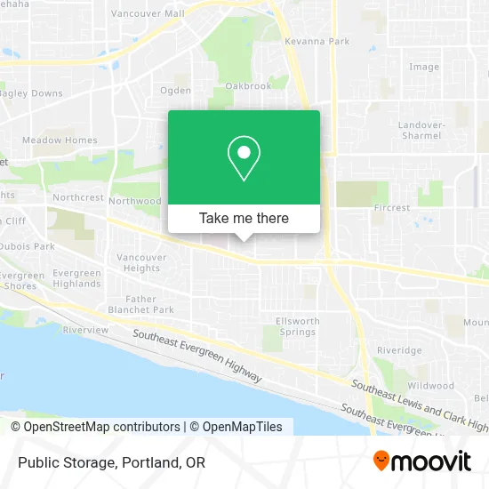 Public Storage map