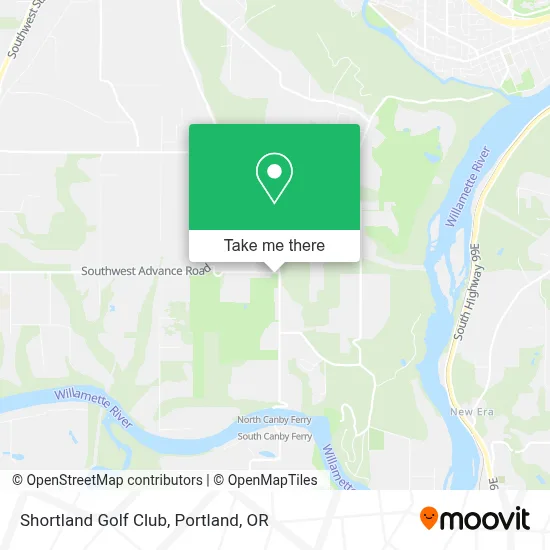 Shortland Golf Club map
