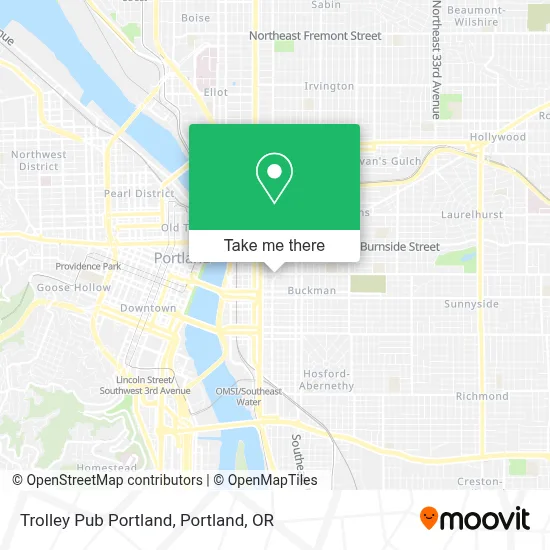 Trolley Pub Portland map
