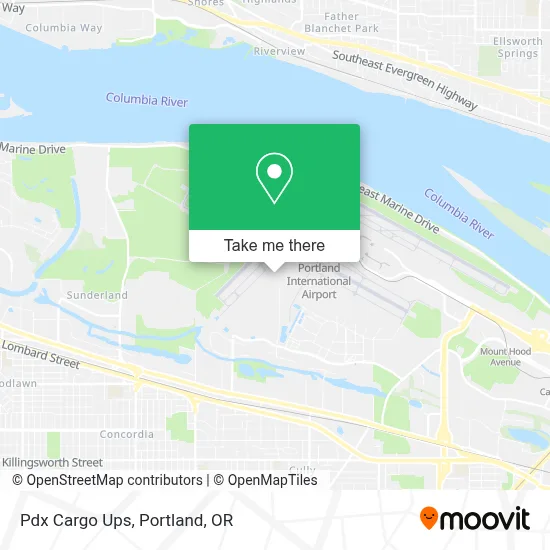 Pdx Cargo Ups map