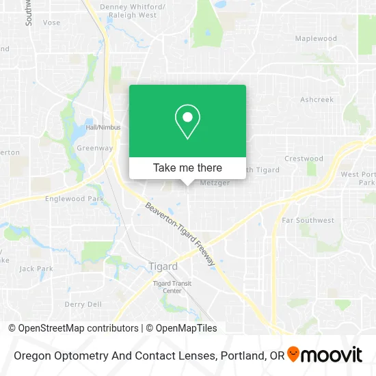 Oregon Optometry And Contact Lenses map
