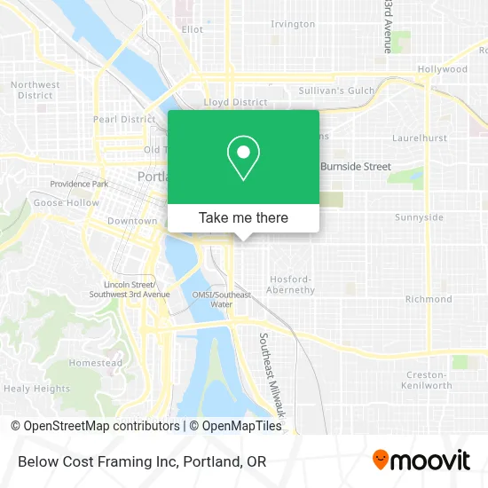 Below Cost Framing Inc map
