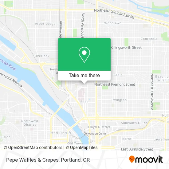 Pepe Waffles & Crepes map