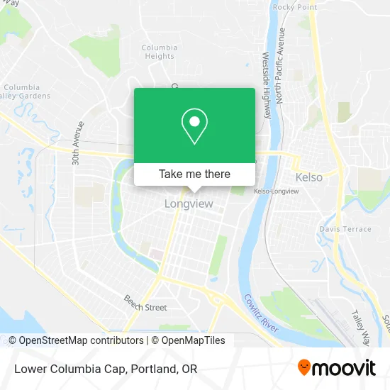 Lower Columbia Cap map