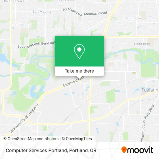 Computer Services Portland map