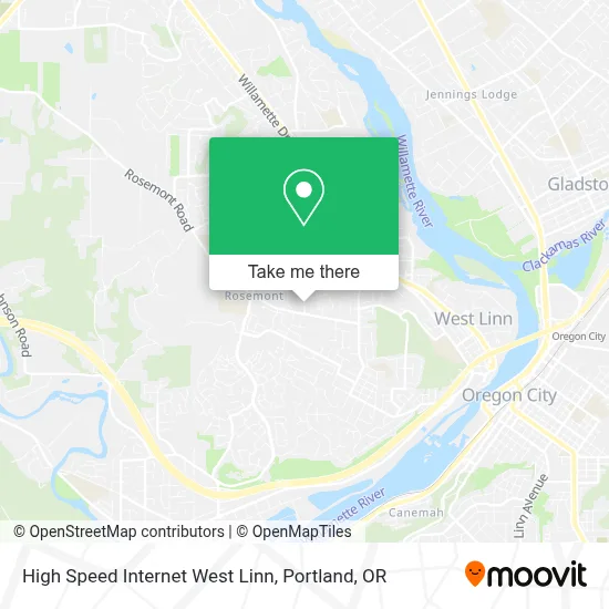 High Speed Internet West Linn map