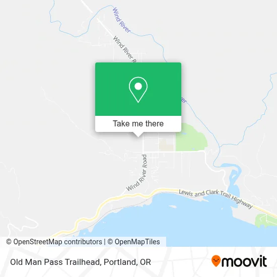Old Man Pass Trailhead map