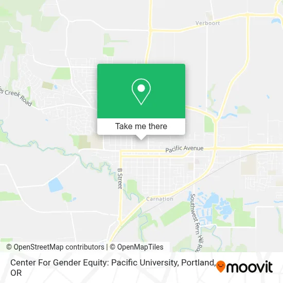 Center For Gender Equity: Pacific University map