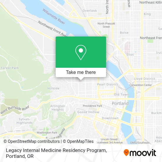 Legacy Internal Medicine Residency Program map