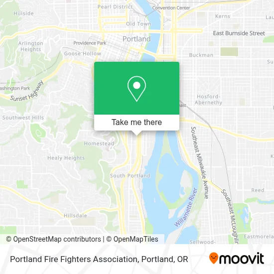 Portland Fire Fighters Association map