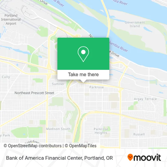 Bank of America Financial Center map