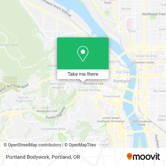 Portland Bodywork map