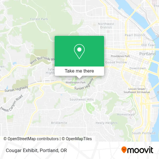 Cougar Exhibit map