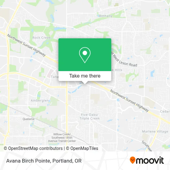 Avana Birch Pointe map