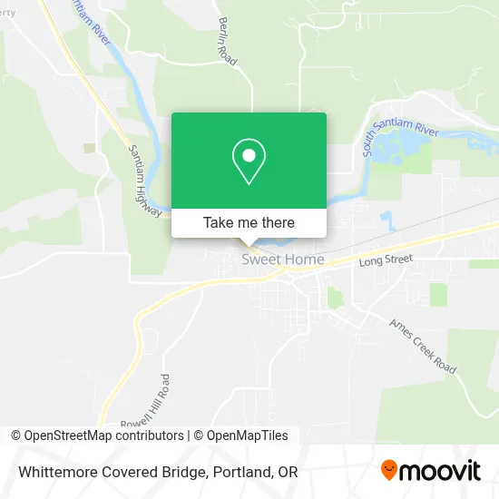 Whittemore Covered Bridge map