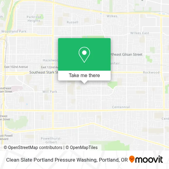 Clean Slate Portland Pressure Washing map