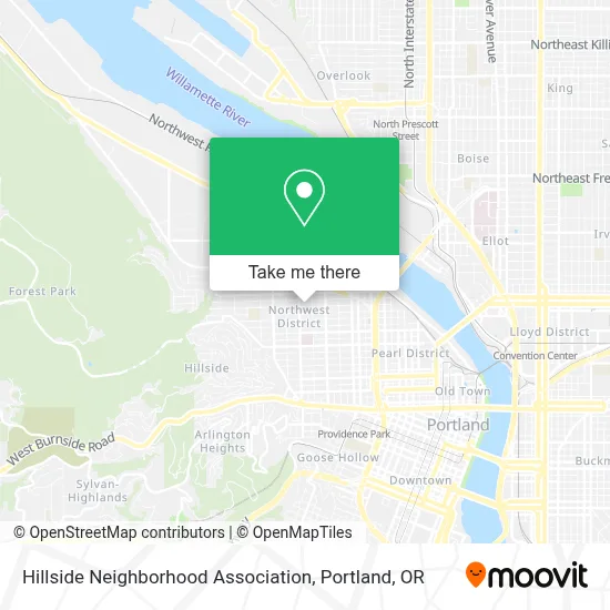 Hillside Neighborhood Association map