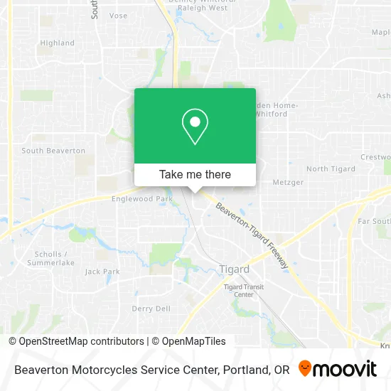 Beaverton Motorcycles Service Center map