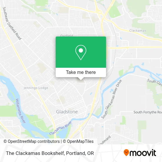 The Clackamas Bookshelf map