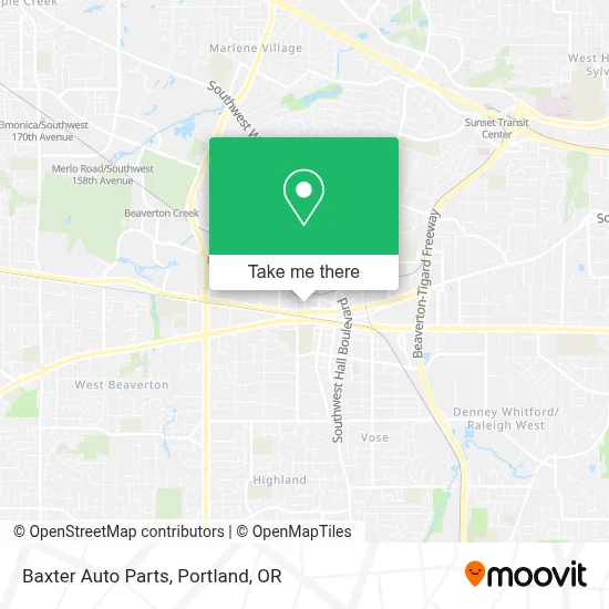 Baxter Auto Parts map