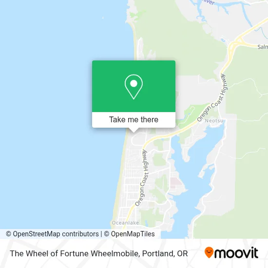 The Wheel of Fortune Wheelmobile map