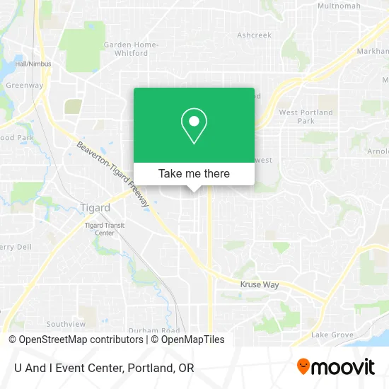 U And I Event Center map