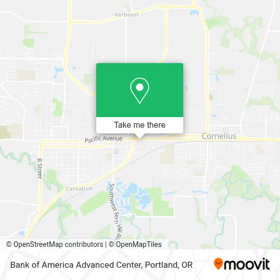 Bank of America Advanced Center map