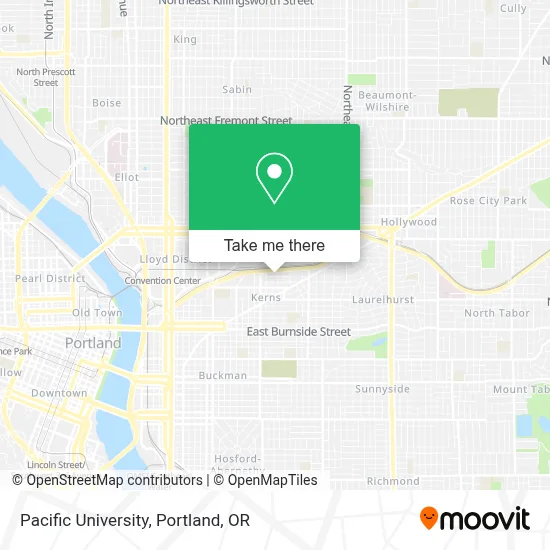 Pacific University map