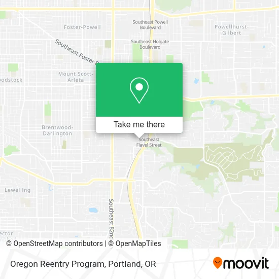 Oregon Reentry Program map