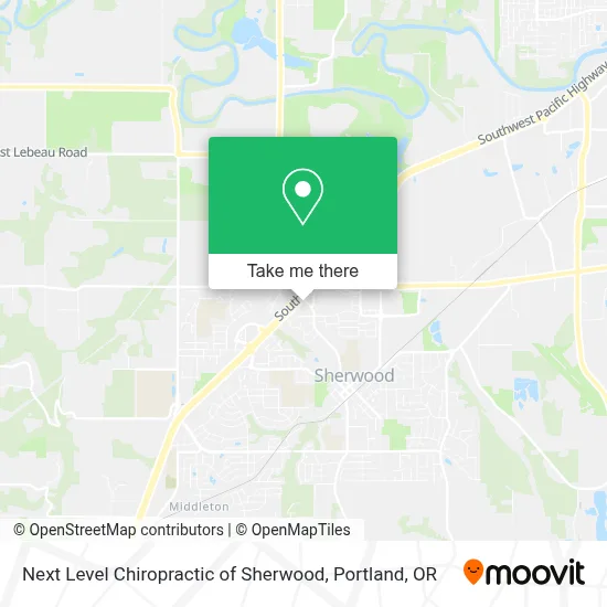Next Level Chiropractic of Sherwood map