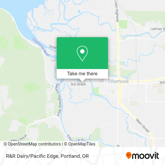 R&R Dairy/Pacific Edge map