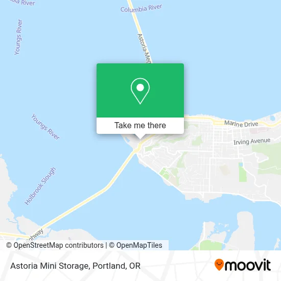 Astoria Mini Storage map