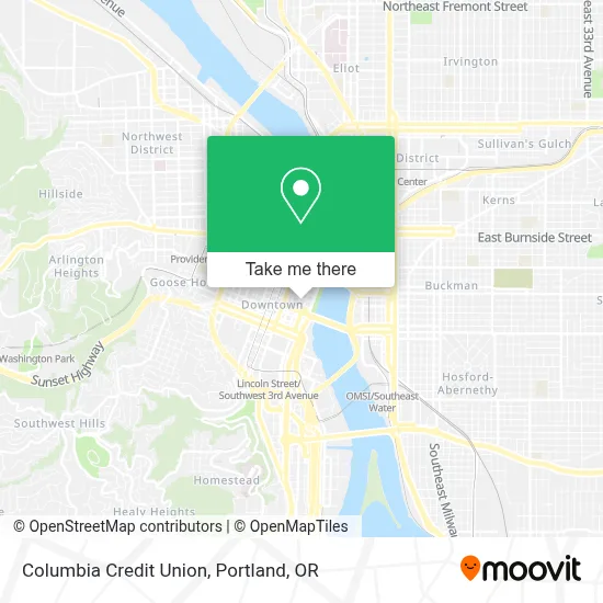 Columbia Credit Union map