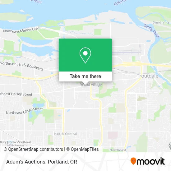 Adam's Auctions map