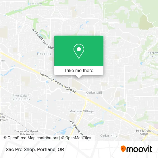 Sac Pro Shop map