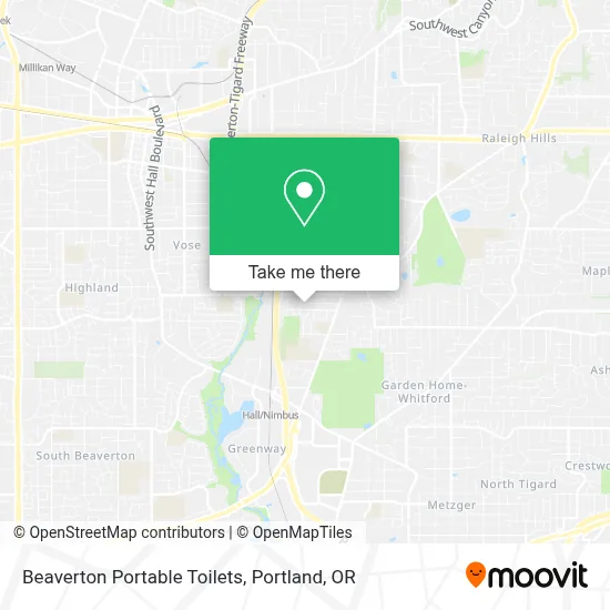 Beaverton Portable Toilets map
