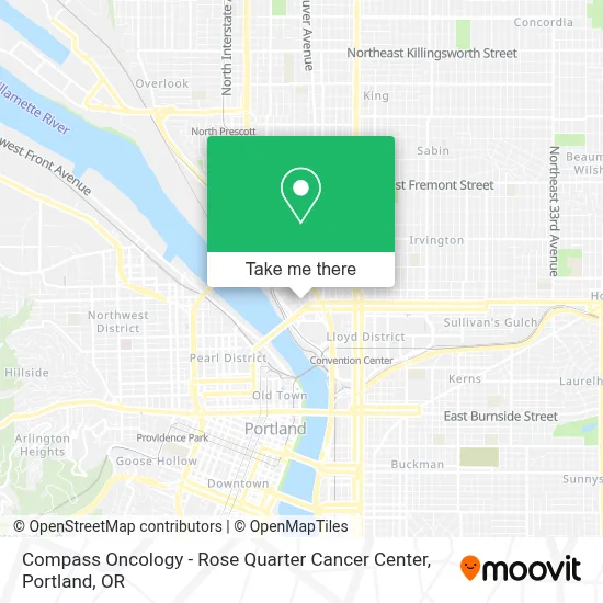 Compass Oncology - Rose Quarter Cancer Center map