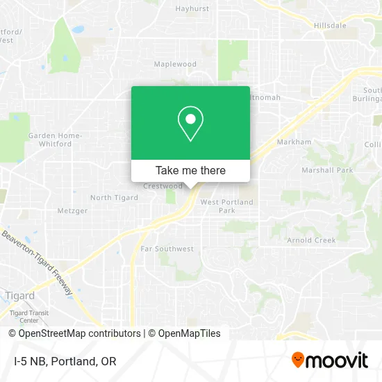 I-5 NB map