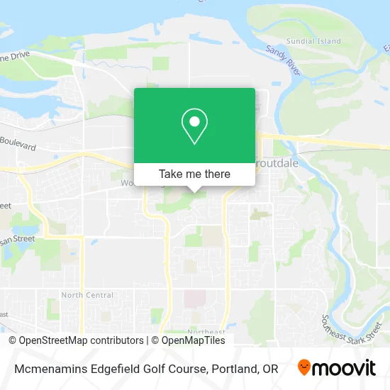 Mcmenamins Edgefield Golf Course map