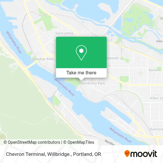 Chevron Terminal, Willbridge. map