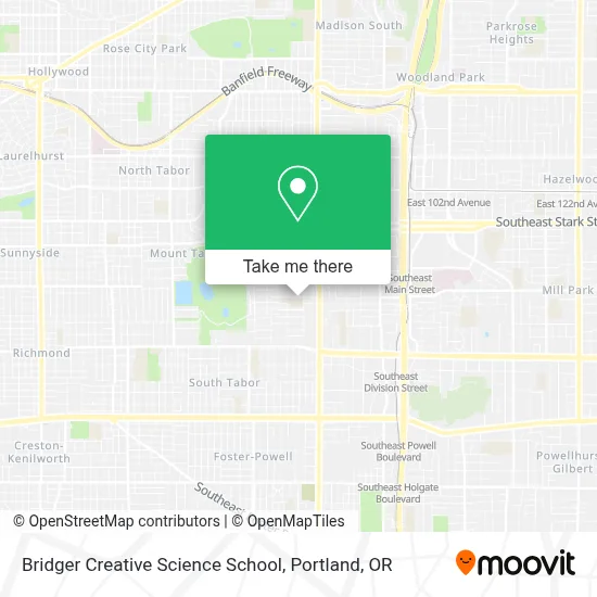 Bridger Creative Science School map