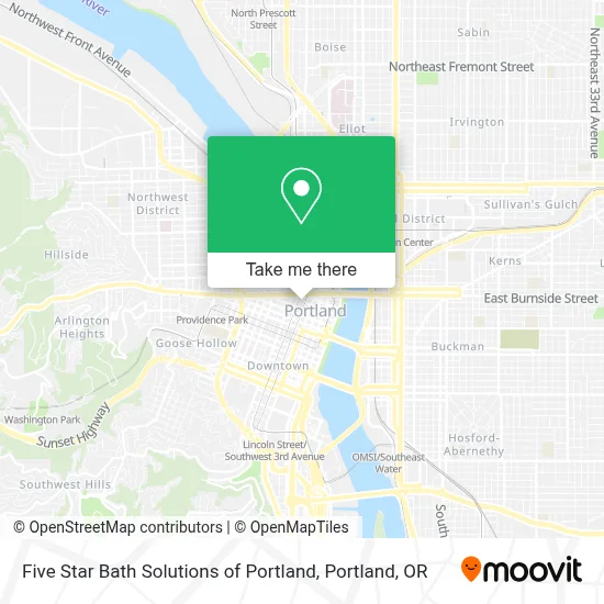 Five Star Bath Solutions of Portland map