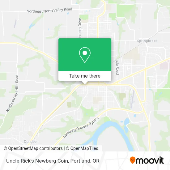 Uncle Rick's Newberg Coin map