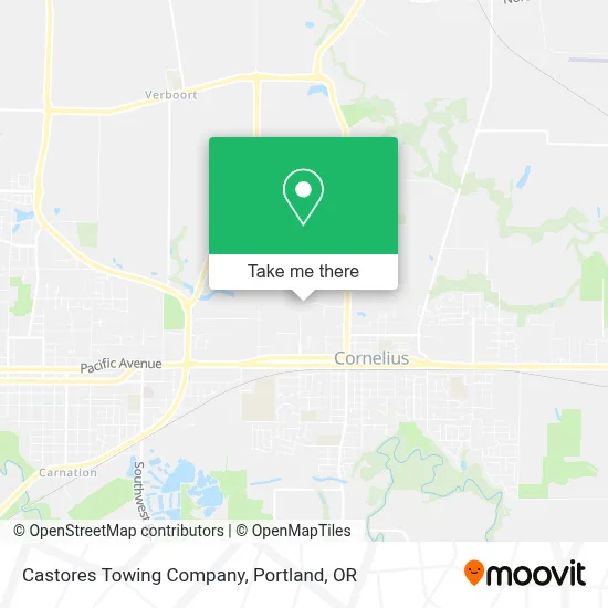 Castores Towing Company map