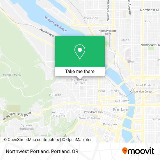 Northwest Portland map