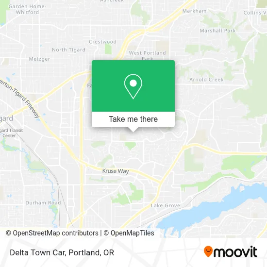 Delta Town Car map