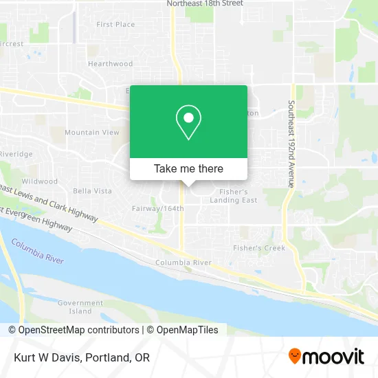 Kurt W Davis map