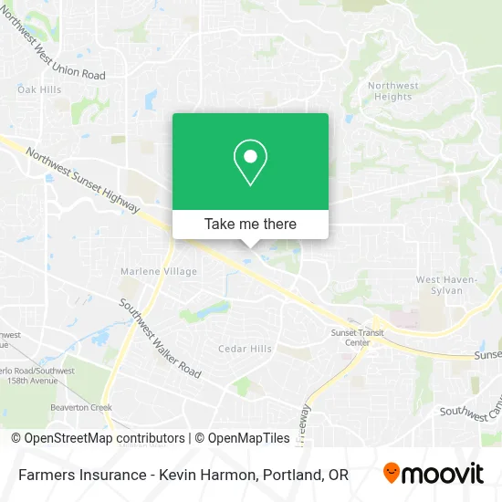 Farmers Insurance - Kevin Harmon map