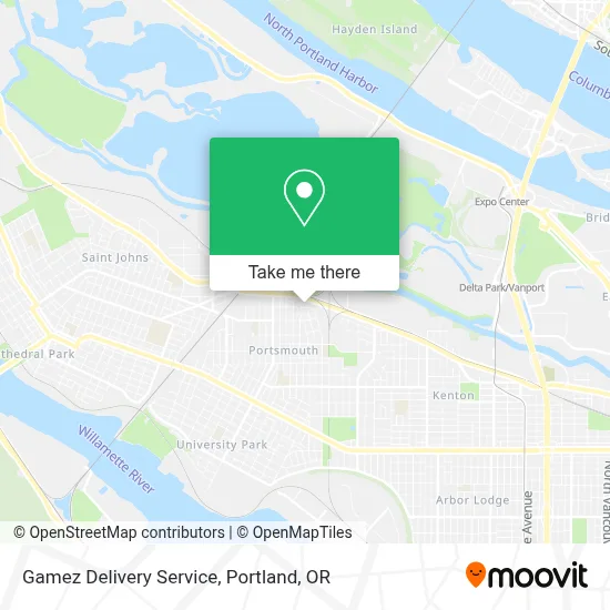 Gamez Delivery Service map